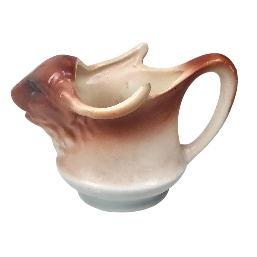Vintage Oxen‎ Ceramic Creamer Makers Mark Originating from Czechoslovakia